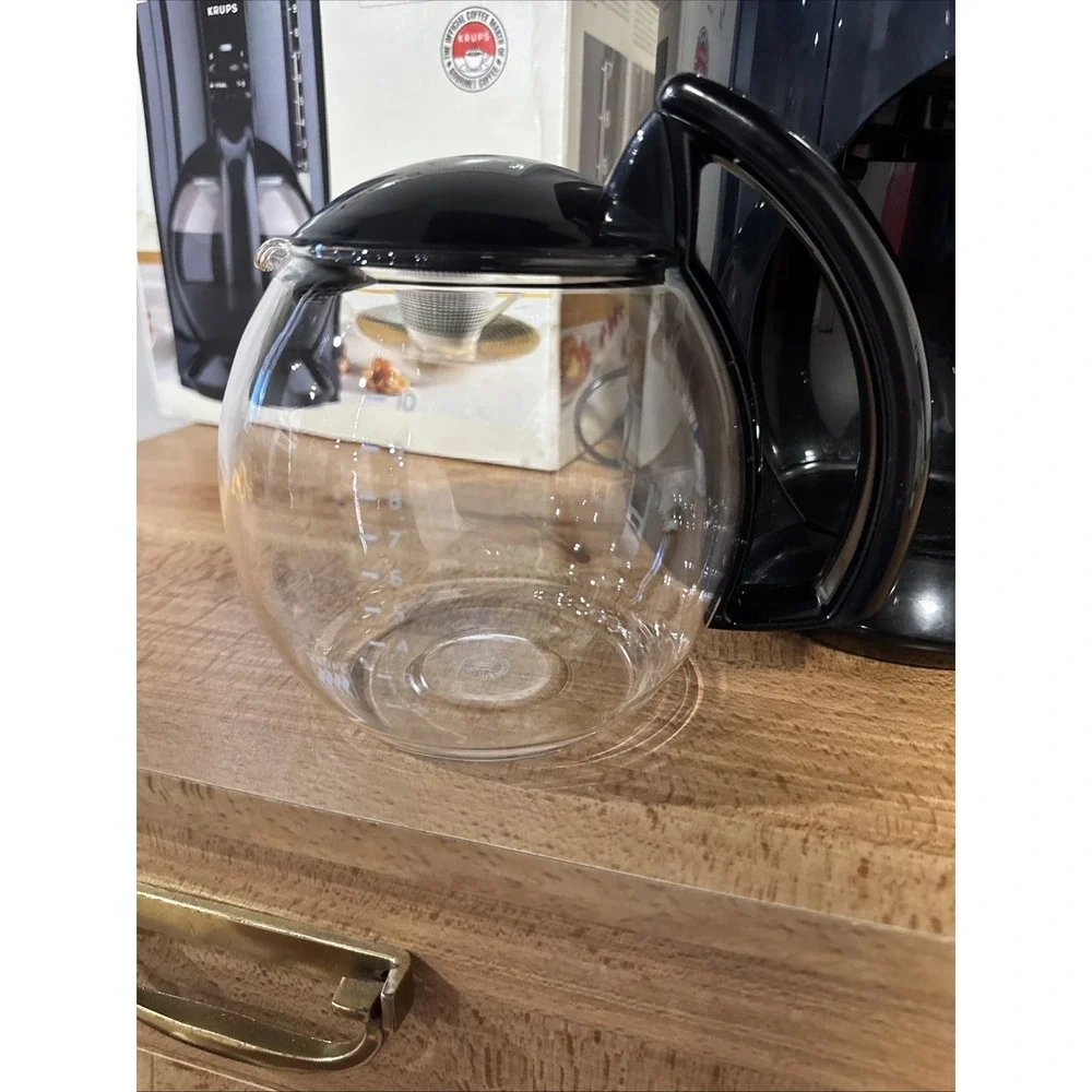 Krups Crystal Arome Time Coffee Maker Black w/ Box Tested Working 398